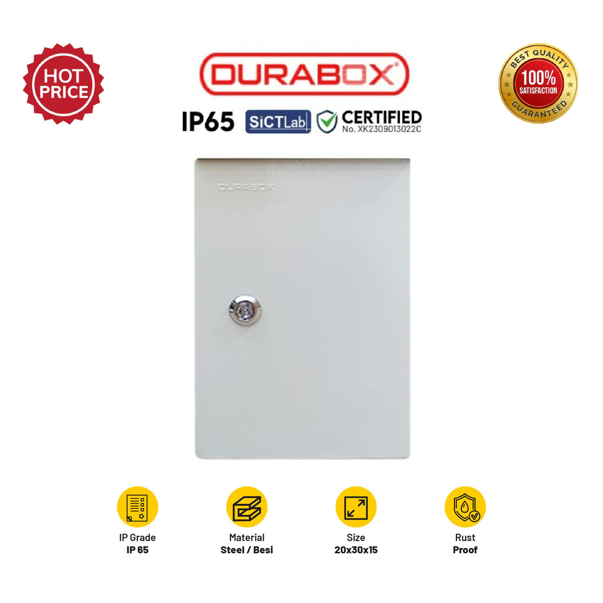 Box Panel Listrik Steel Indoor Wall Durabox SIW 20x30x15