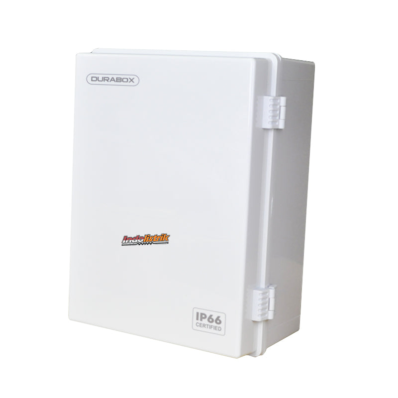 Durabox Box Panel Plastik ABS 300x400x180 mm Abu-Abu Lengkap Base Plate