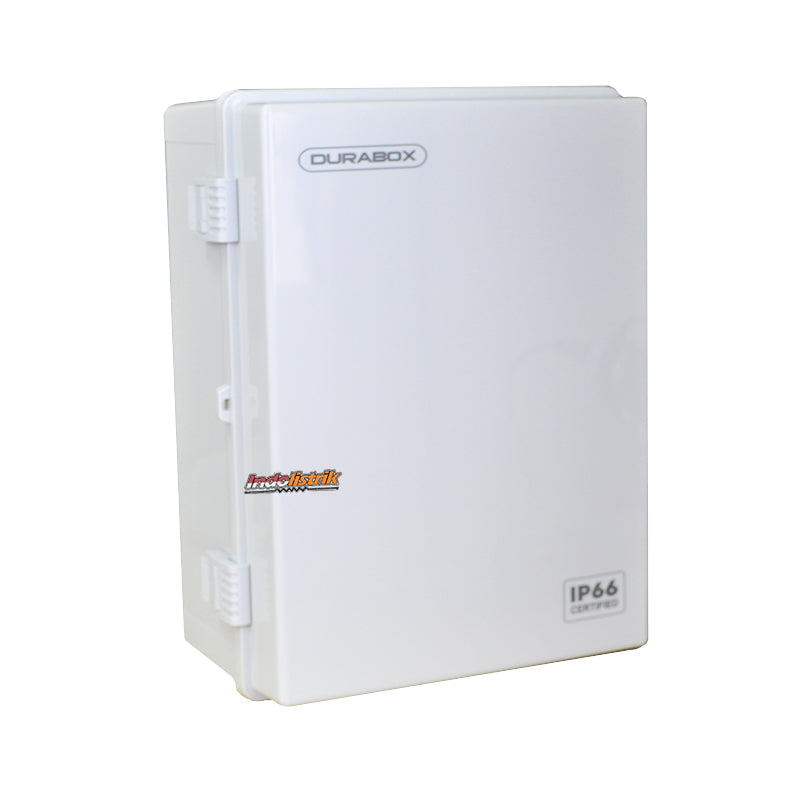 Durabox Box Panel Plastik ABS 300x400x180 mm Abu-Abu Lengkap Base Plate