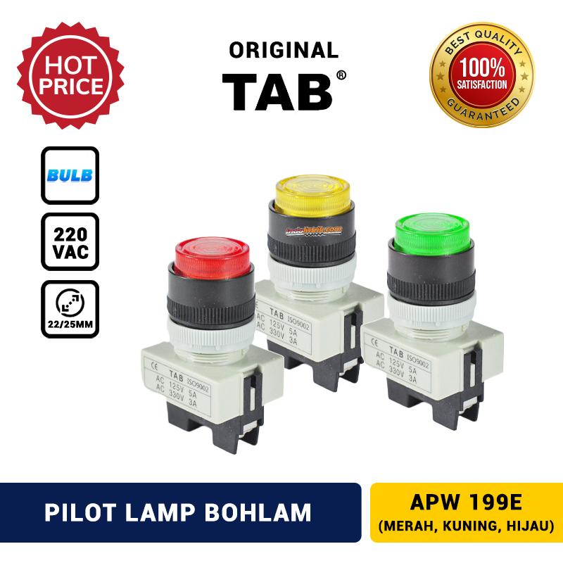 TAB Pilot Lamp Bohlam 22/25mm APW 199E Merah