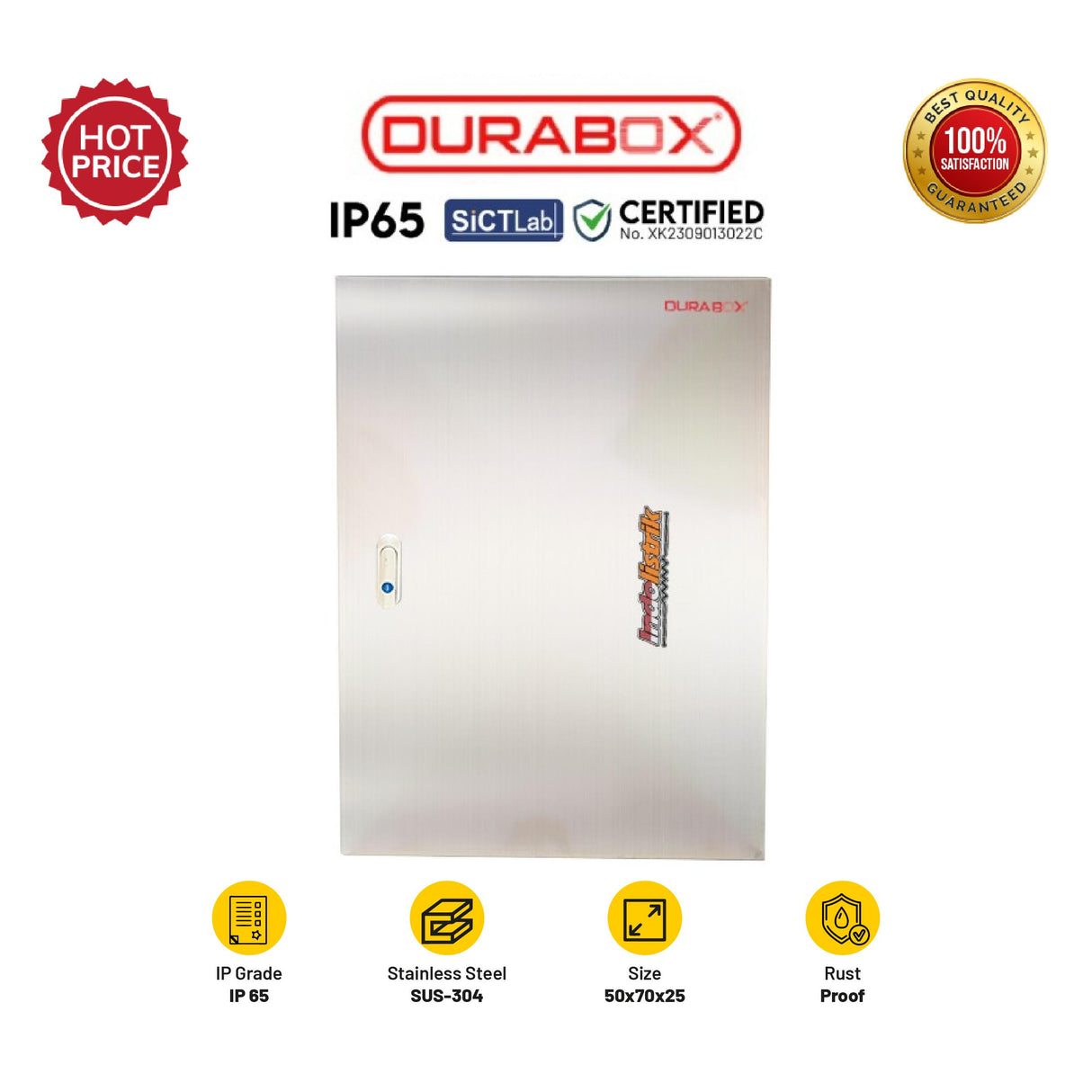 Box Panel Listrik Stainless Steel Indoor Wall SIW-ST 50x70x25 DURABOX