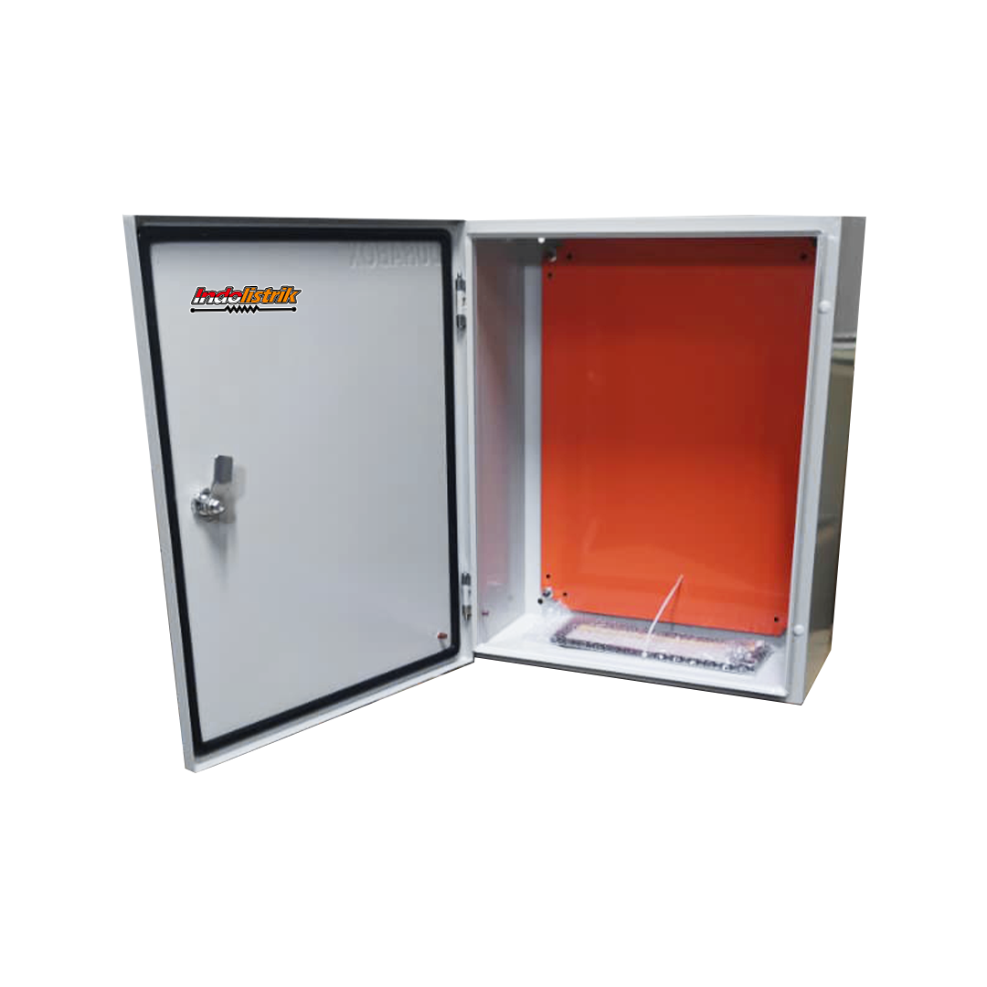 Durabox Box Panel Indoor SIW 40x50x20 Base Plate Orange + 3 Pilot Lamp LED 22mm Body Abu AD22-22DS TAB Promo Spesial Upgrade Instalasi Listrik Anda