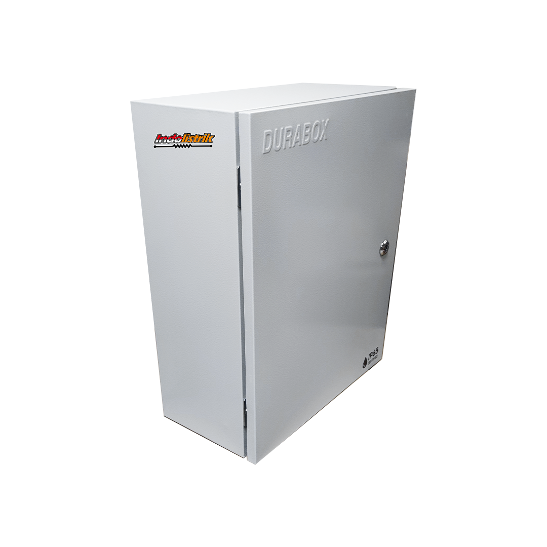 Durabox Box Panel Indoor SIW 40x50x20 Base Plate Orange + 3 Pilot Lamp LED 22mm Body Abu AD22-22DS TAB Promo Spesial Upgrade Instalasi Listrik Anda