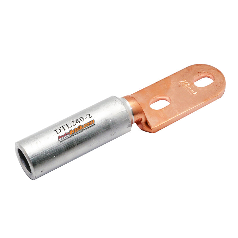 CL Kabel Skun Bimetal DTL 2-2 2 Lubang 240mm Lubang Baut M13