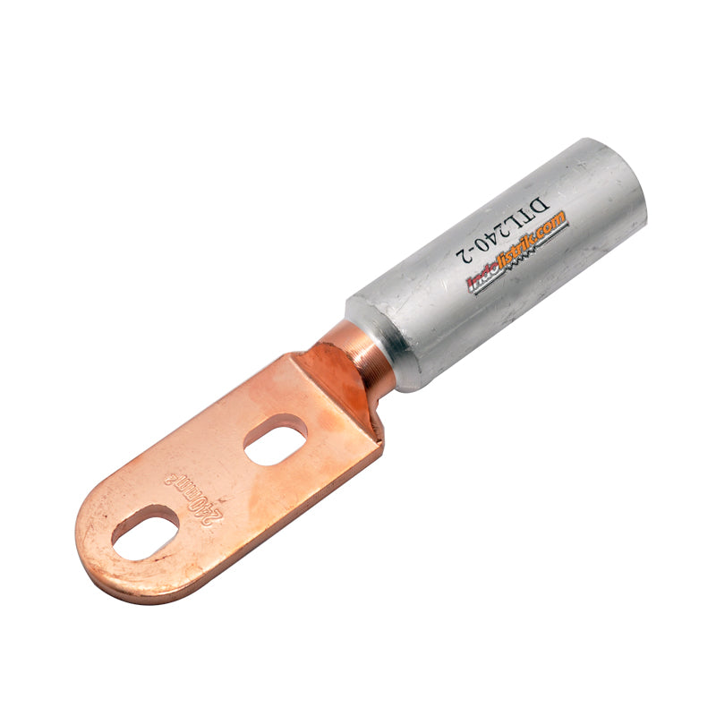 CL Kabel Skun Bimetal DTL 2-2 2 Lubang 240mm Lubang Baut M13