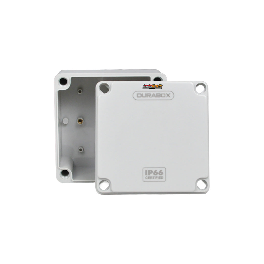 Durabox ABS Junction Box Plastik 125x125x75 mm Abu-abu