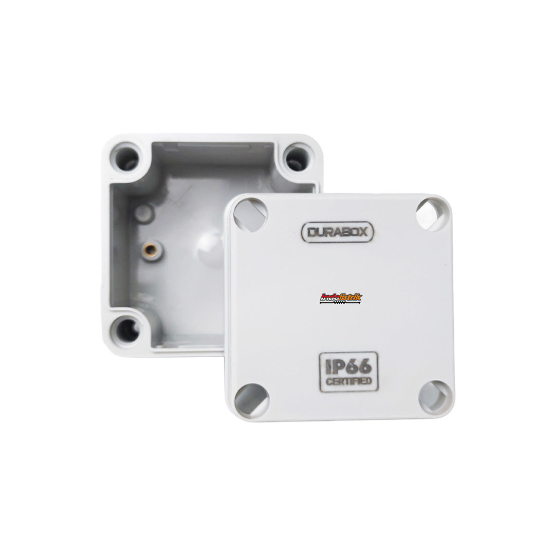 ABS Junction Box Plastik 80x80 x 70 mm Abu-abu Durabox