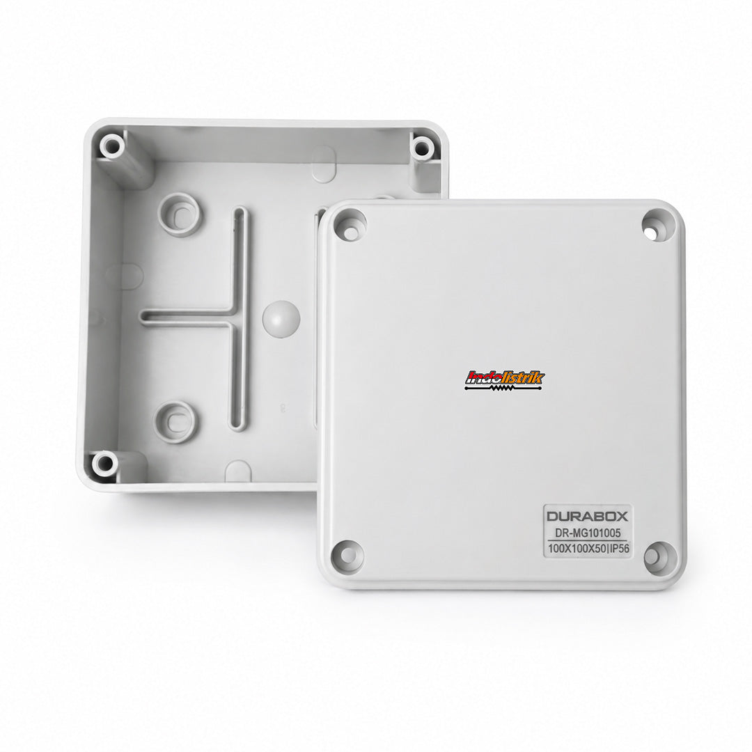 Durabox Junction Box ABS IP56 100x100x50mm Box Panel Listrik Waterproof Tahan Air