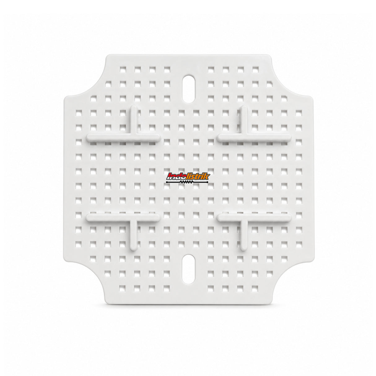 Durabox Tatakan Box Plastik 100x100mm Base Plate Dudukan Junction Box ABS Warna Abu Abu