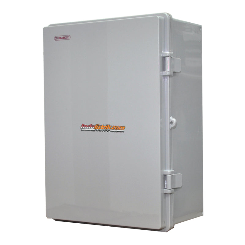 Durabox Box Panel Plastik ABS 290x390x160 mm Abu-Abu Lengkap Base Plate