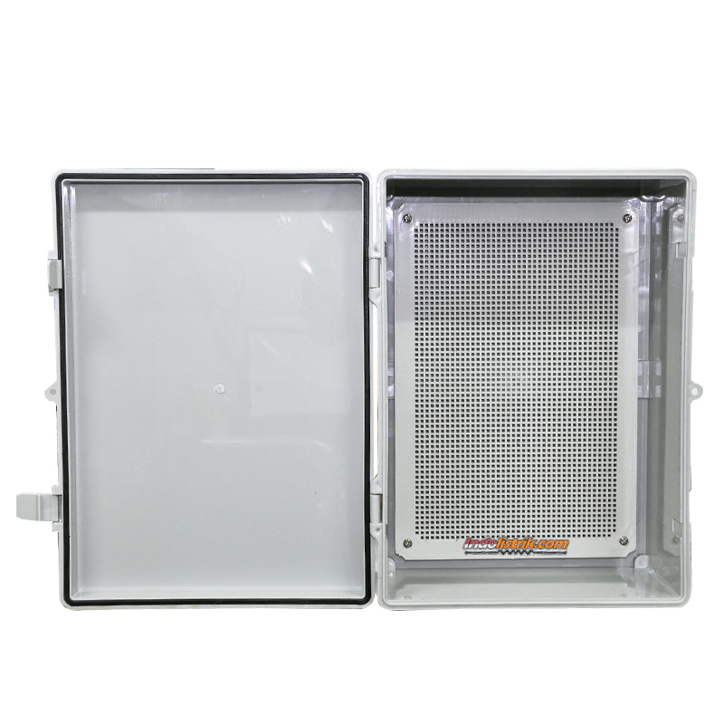 Durabox Box Panel Plastik ABS 290x390x160 mm Abu-Abu Lengkap Base Plate