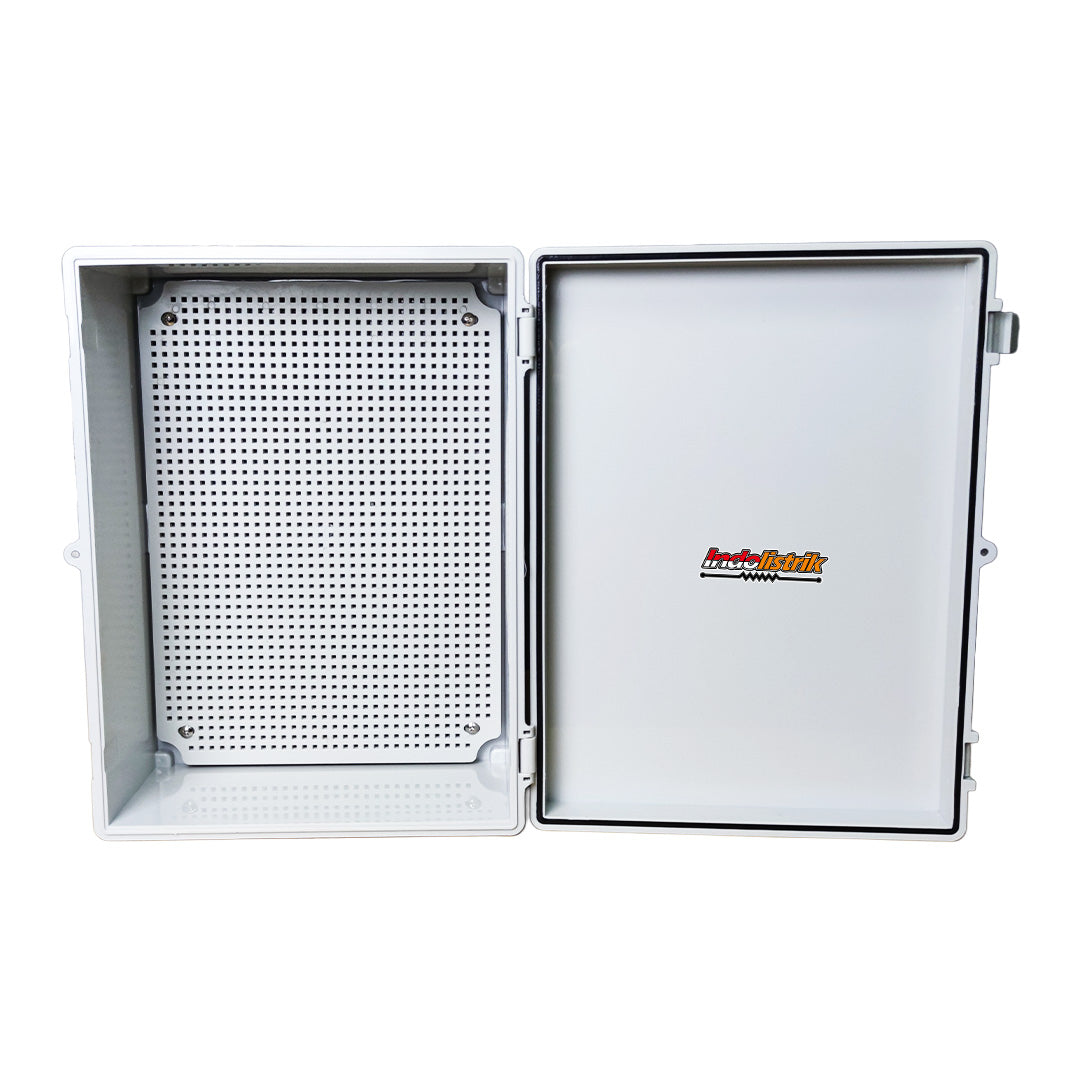 Durabox Box Panel Plastik ABS 290x390x160 mm Abu-Abu Lengkap Base Plate