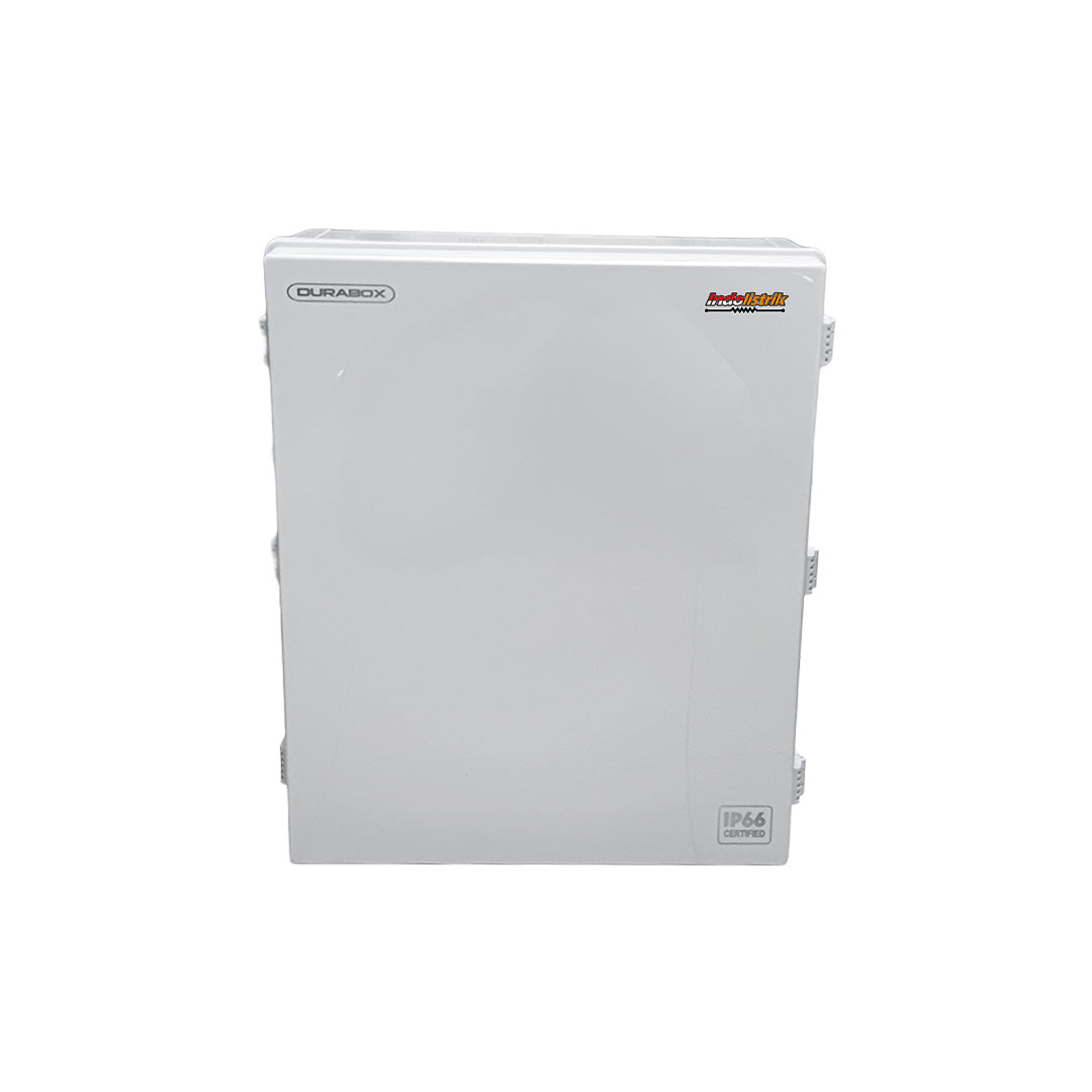 Durabox Box Panel Plastik ABS 500x600x220 mm Abu-Abu Lengkap Base Plate