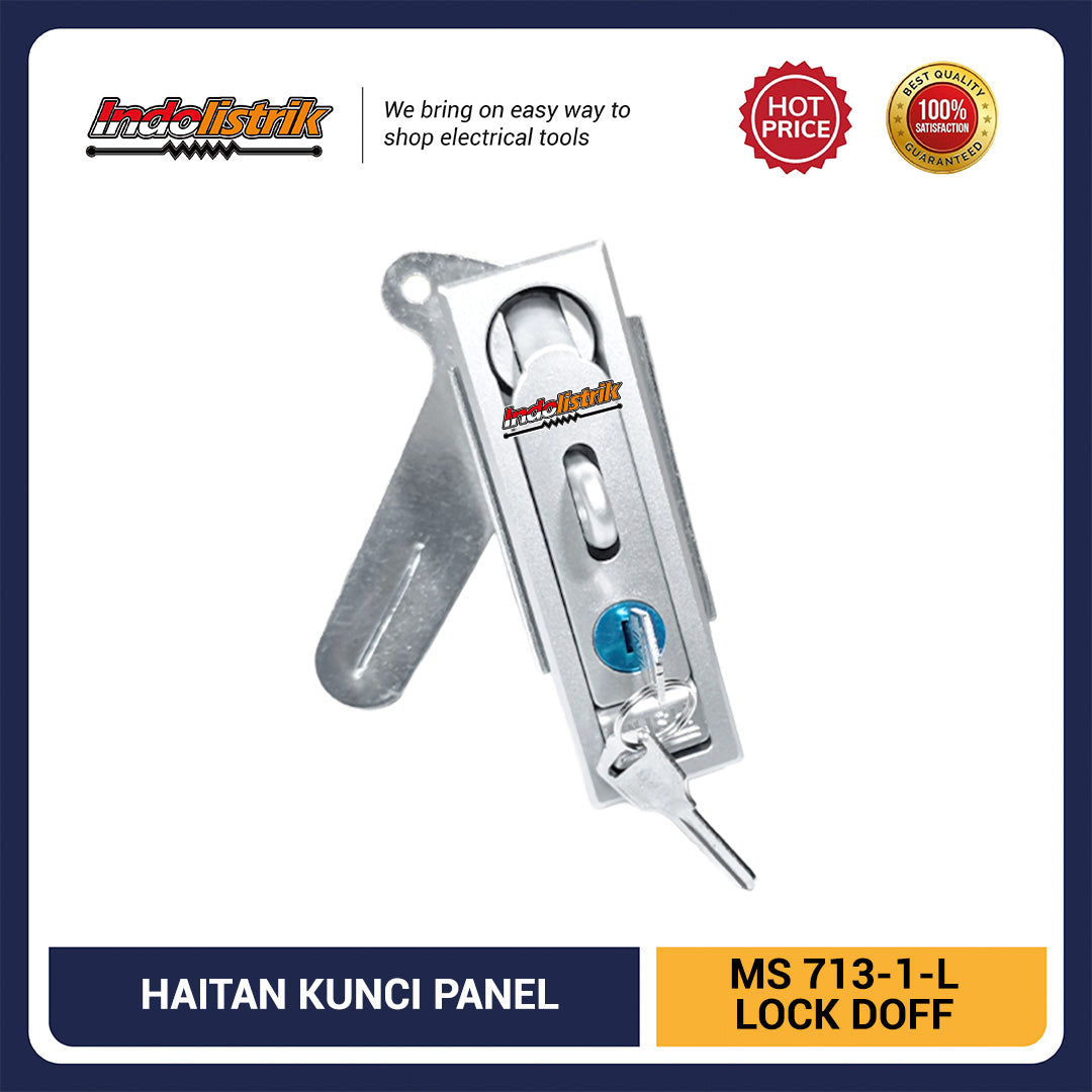 Haitan Kunci Panel MS 713-1-L (110x35mm) With push and Lock Doff