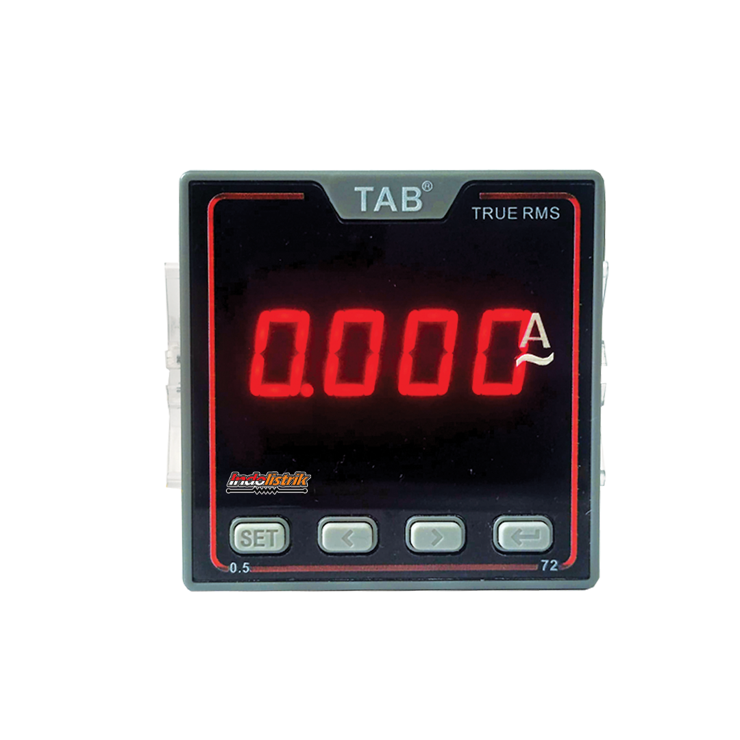 Ampere Meter Digital LED 1 Phase AC 72 x 72 SCN312 TAB