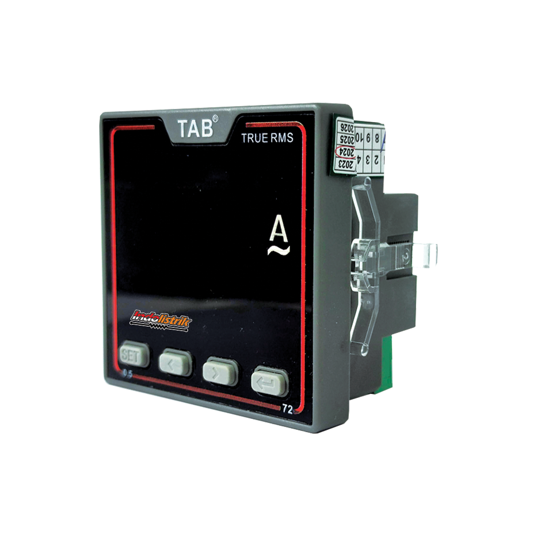 Ampere Meter Digital LED 1 Phase AC 72 x 72 SCN312 TAB