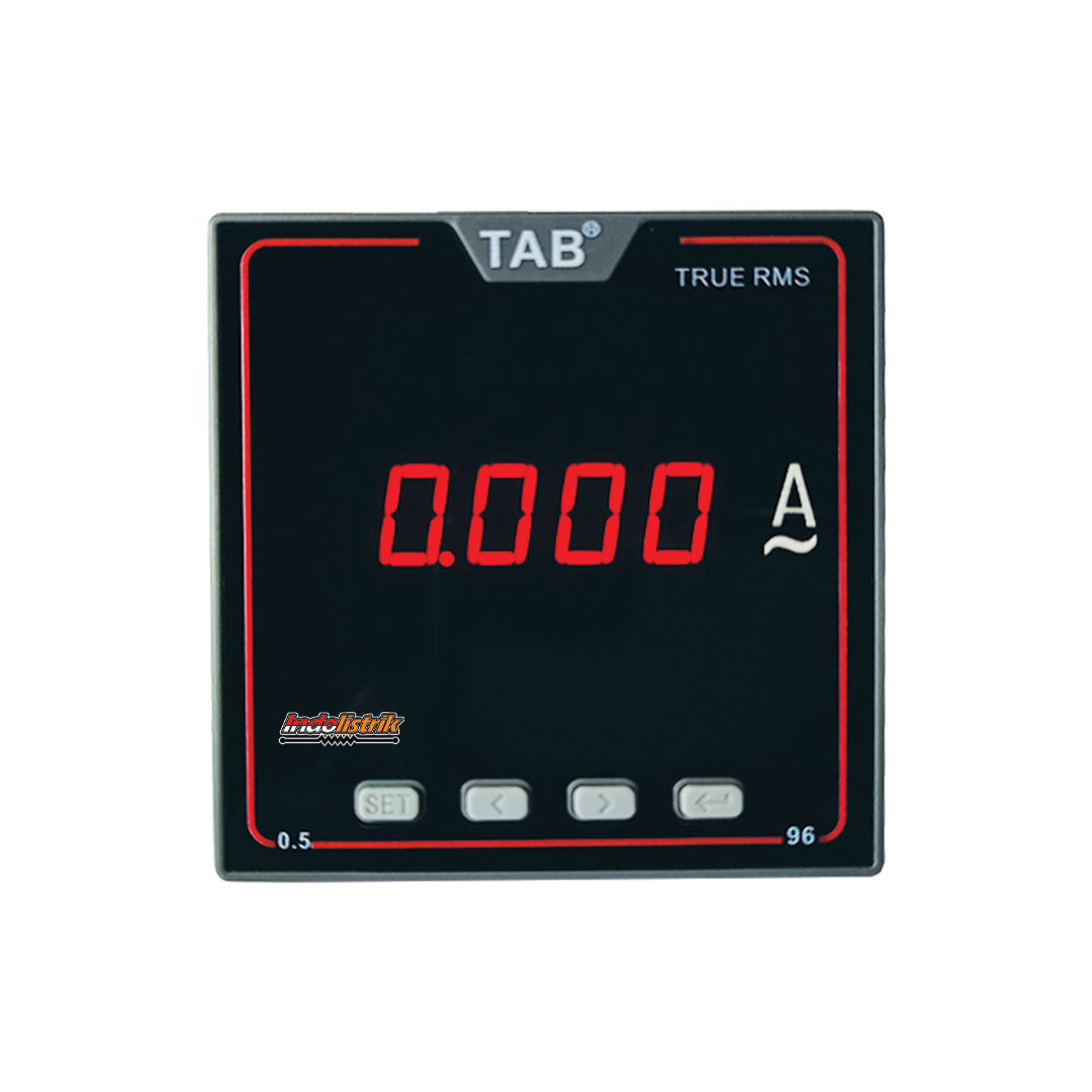 Ampere Meter Digital LED 1 Phase AC 96 x 96 SCN312 TAB