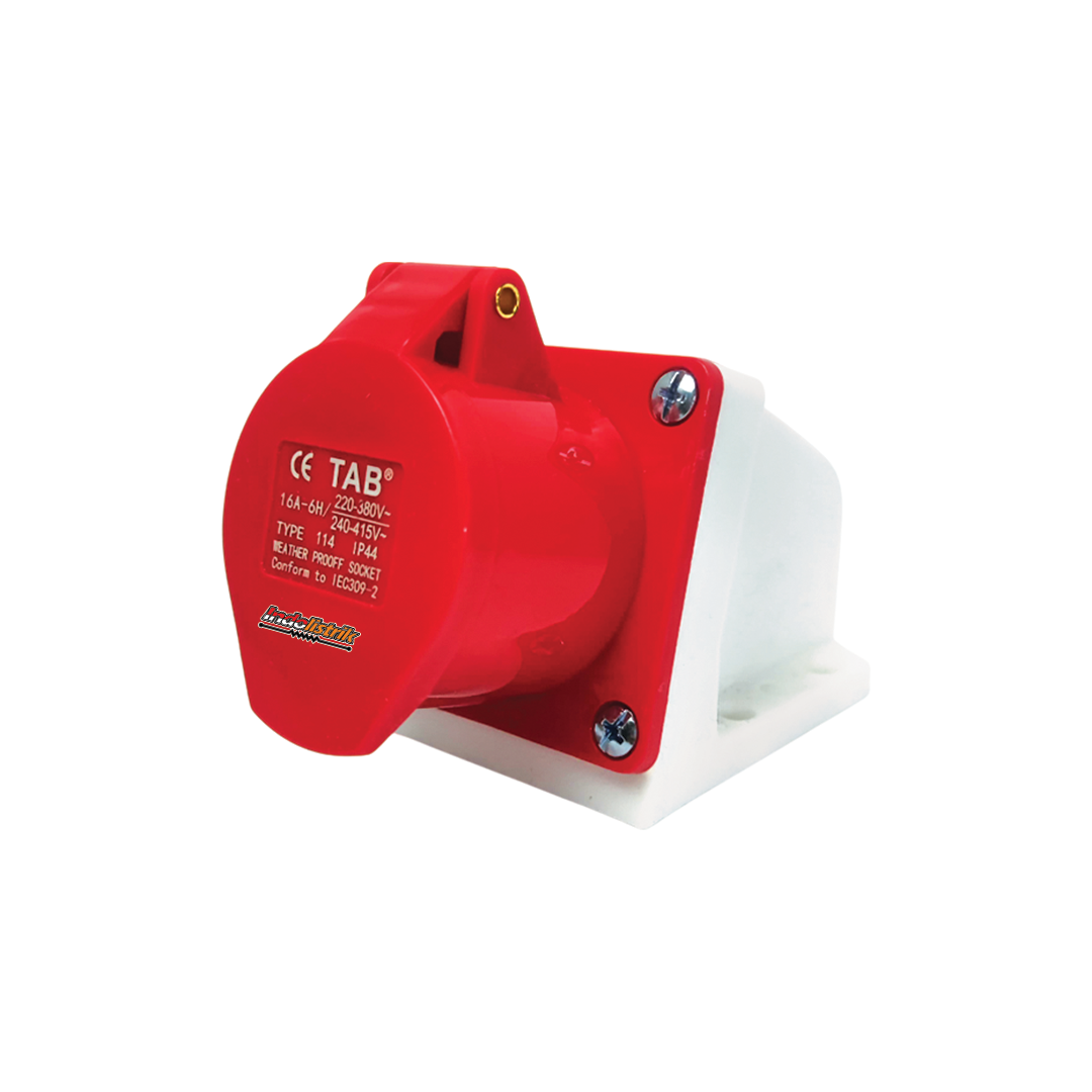 TAB Industrial Surface Mounting Socket CEE 114 (4P x 16 Ampere)