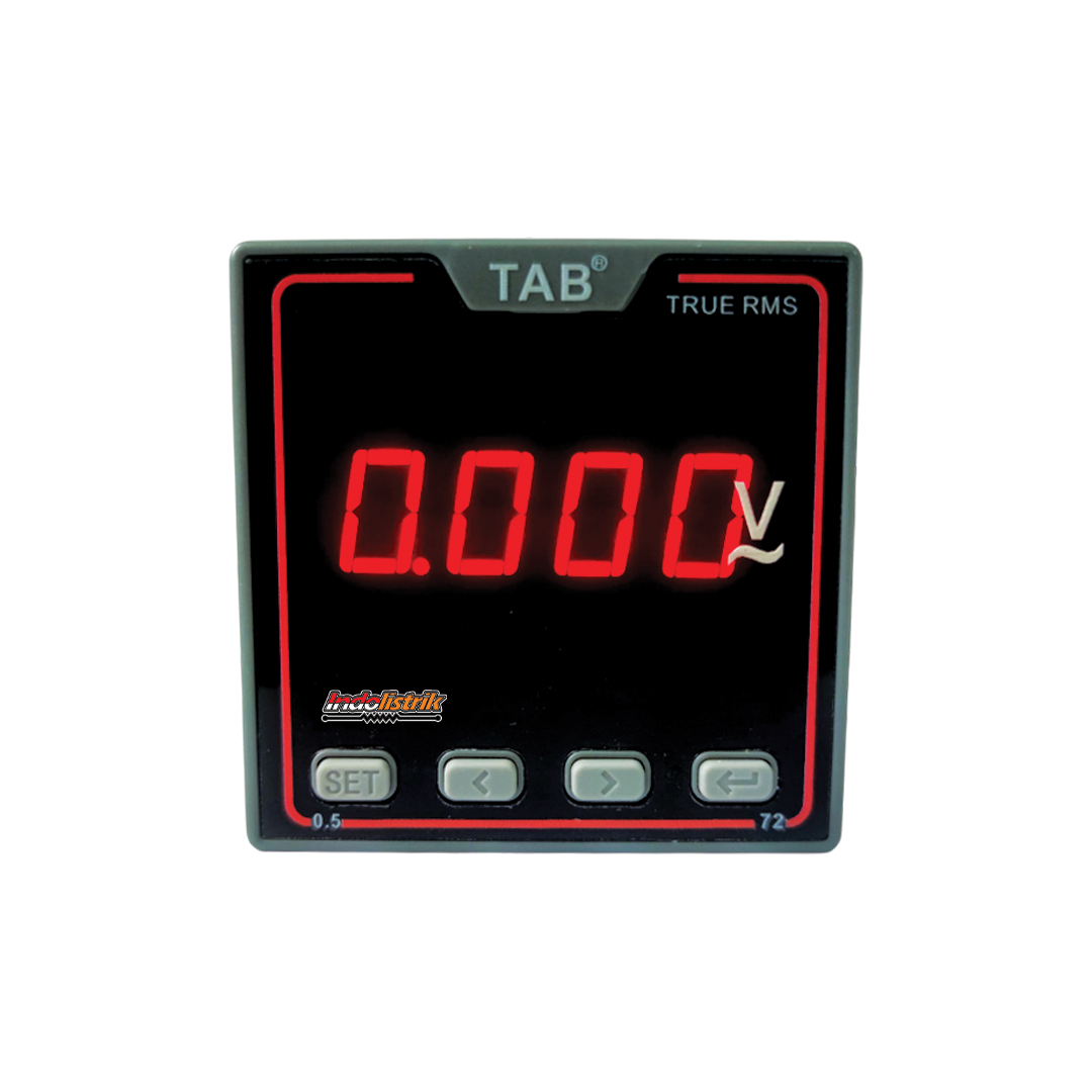 Voltmeter Digital LED 1 Phase AC 72 x 72 SCN312 TAB