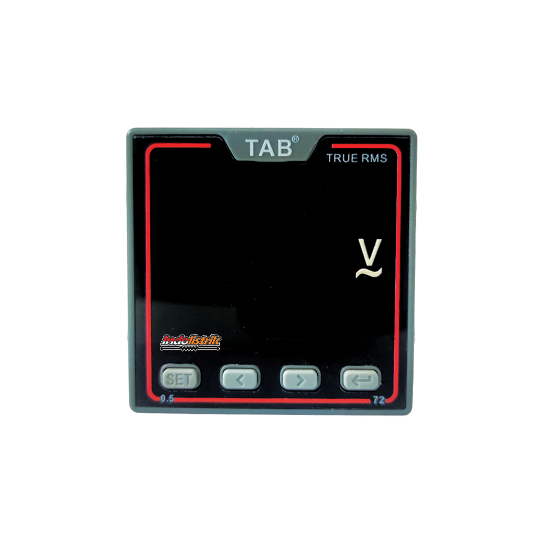 Voltmeter Digital LED 1 Phase AC 72 x 72 SCN312 TAB