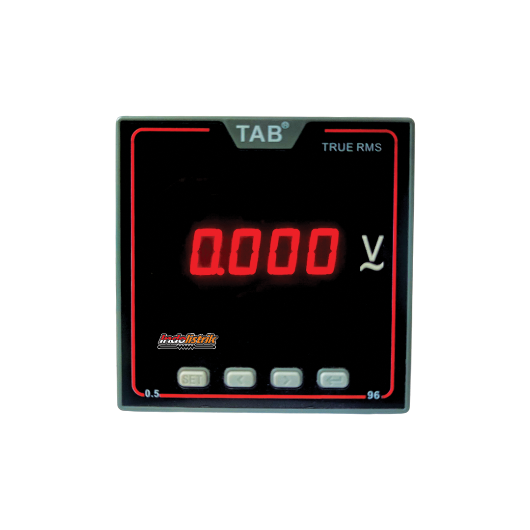 Voltmeter Digital LED 1 Phase AC 96 x 96 SCN312 TAB