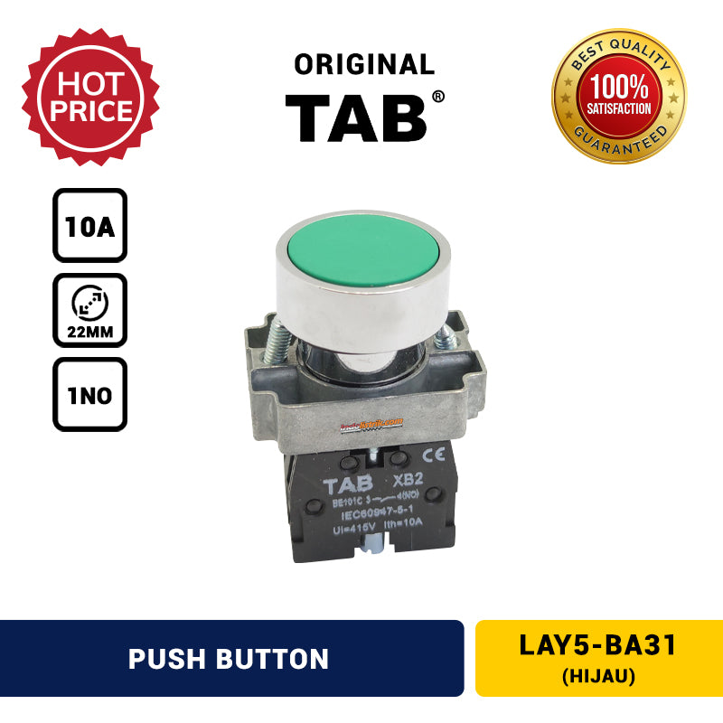 TAB Push Button LAY5-BA31 Hijau