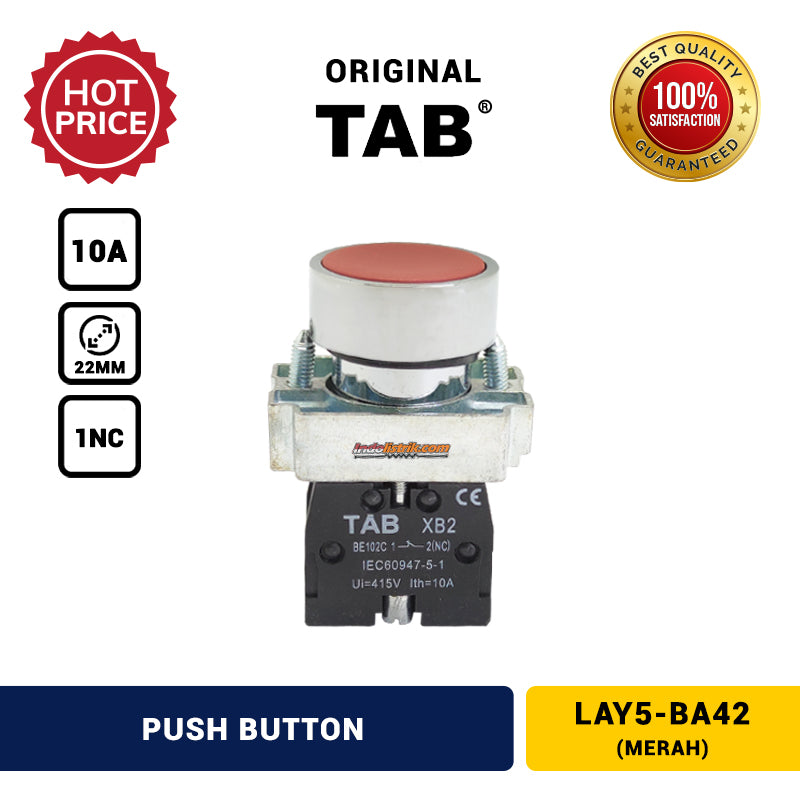 TAB Push Button LAY5-BA42 Merah