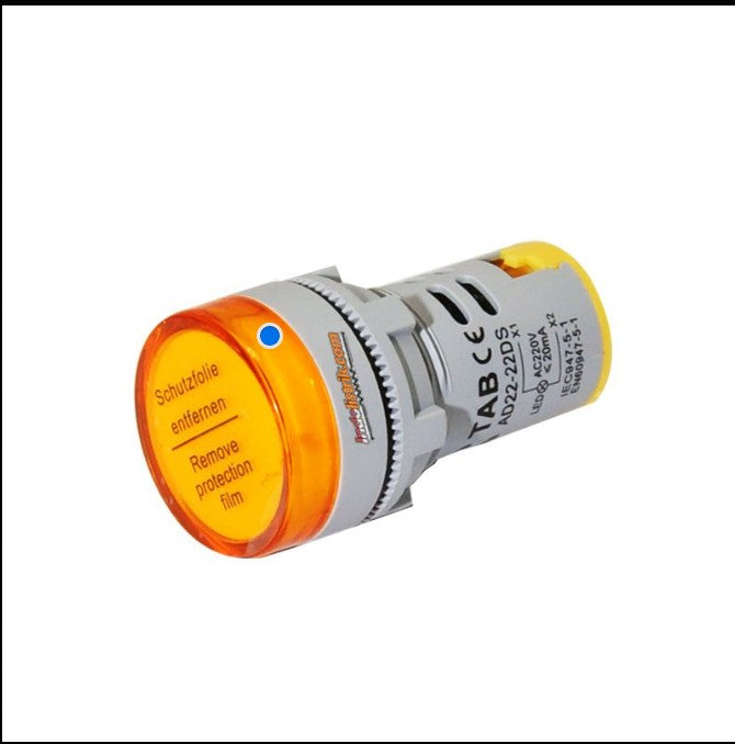 TAB Pilot Lamp LED 22mm AD22 (Abu) 22DS 220 VAC Kuning