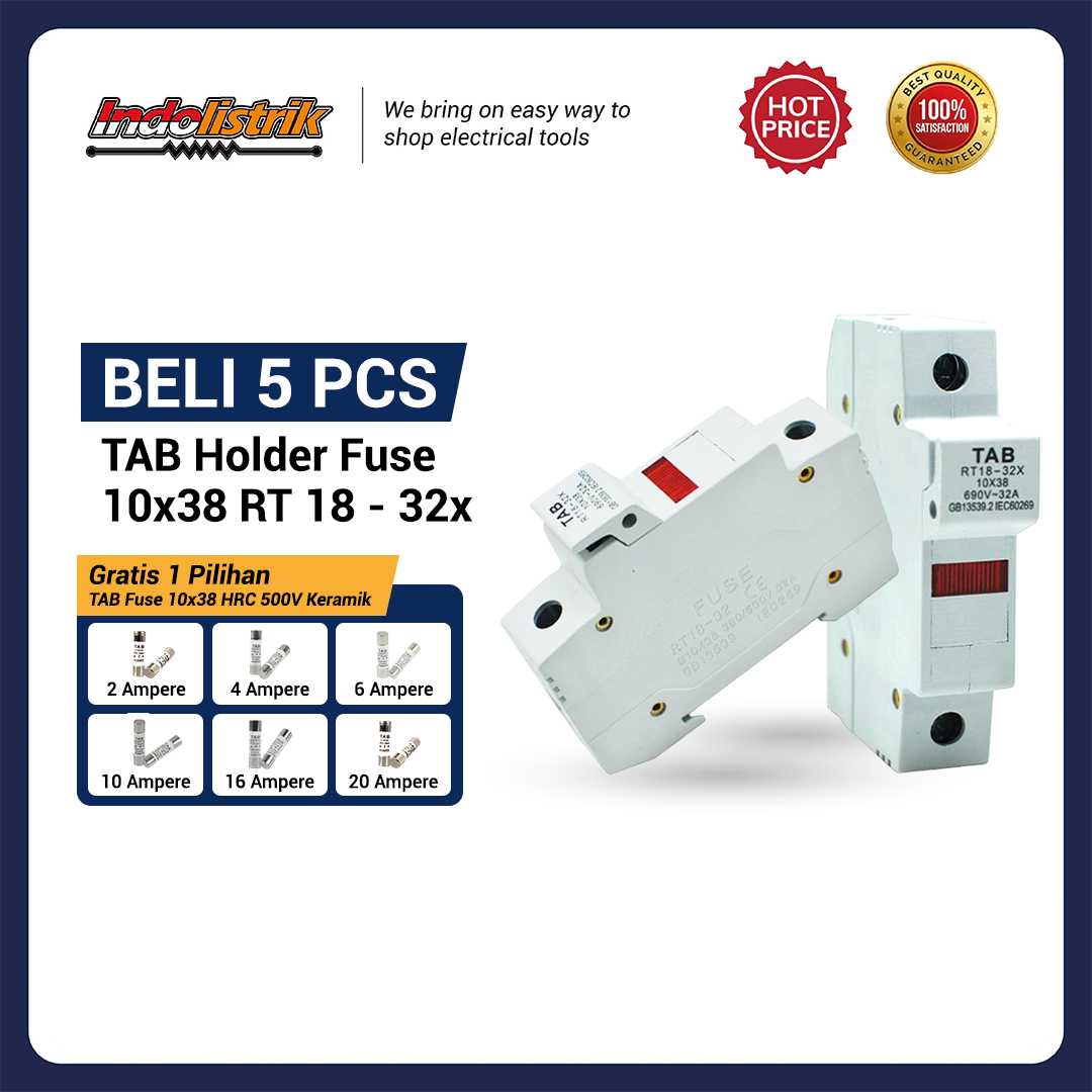 Paket Fuse Holder+Fuse Sekering Silinder (5pcs)