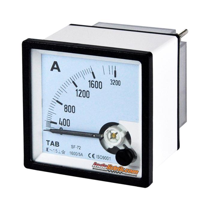 TAB Ampere Meter Analog 72x72 Via CT 1600/5A