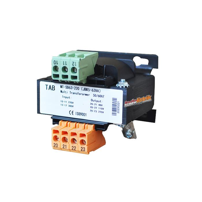 Trafo Step Down MT-SD63-220 63VA TAB - Output 220V-110V-48V