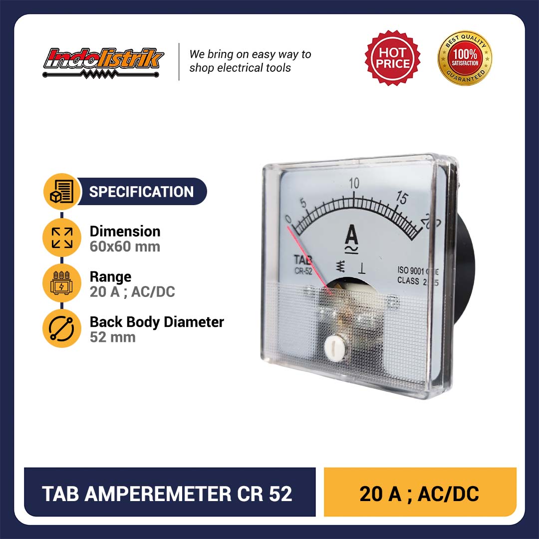 TAB Ampere meter CR52 20A (AC/DC)