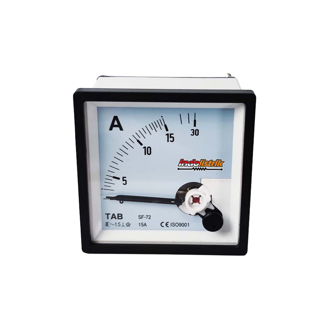 TAB Ampere Meter Analog Direct 72x72 15A