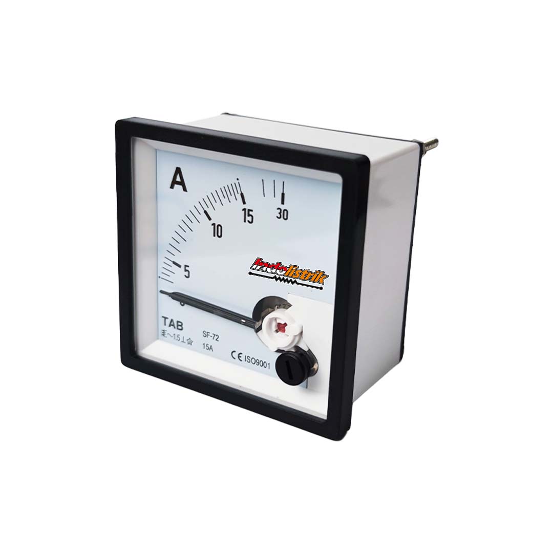 TAB Ampere Meter Analog Direct 72x72 15A