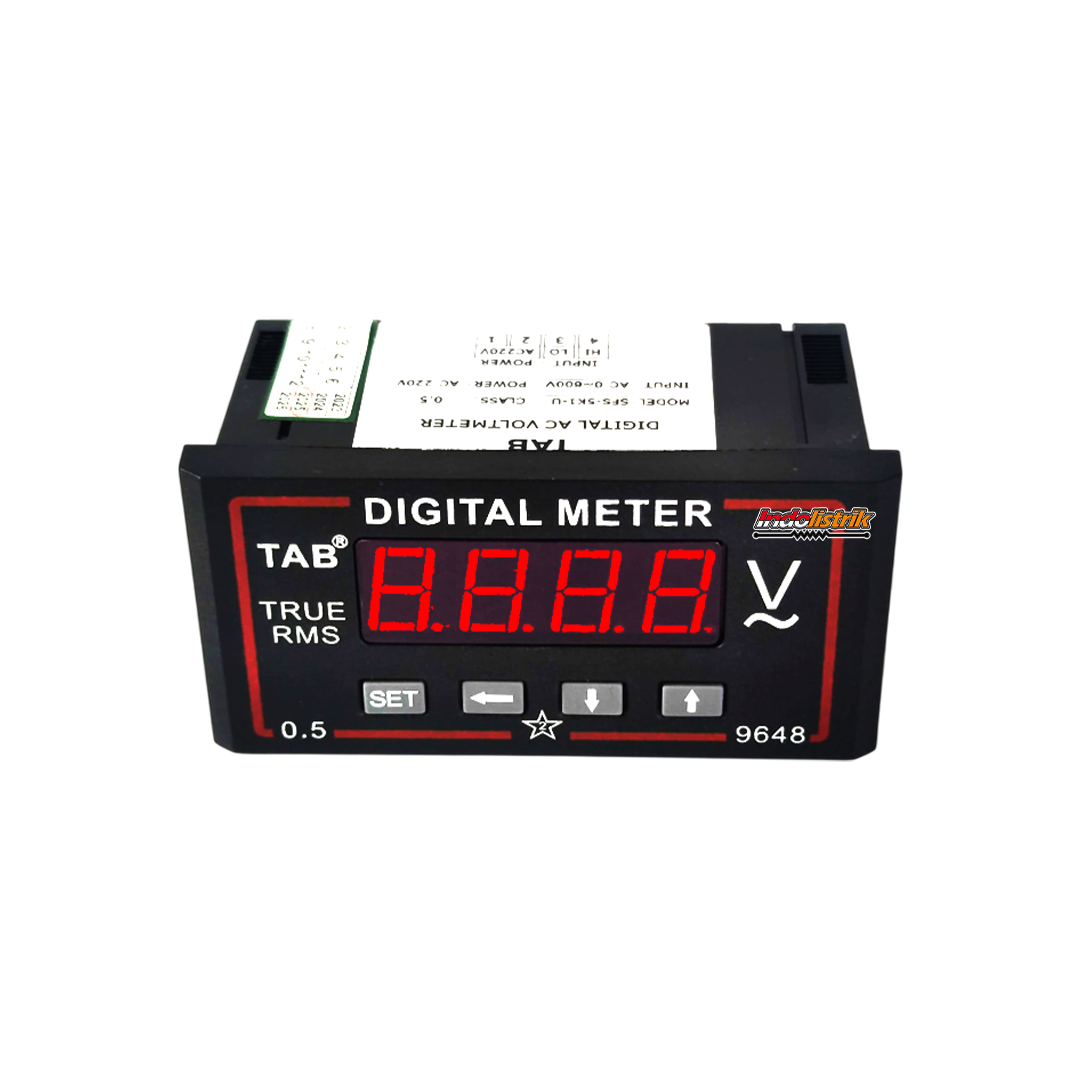 TAB Digital Voltmeter 96x48 600VAC
