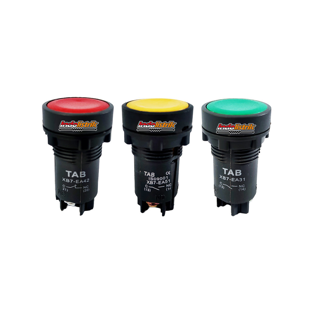 Paket Box Push Button 3 Tombol TAB – Tombol Merah Kuning Hijau | Enclosure Kontrol Mesin Industrial