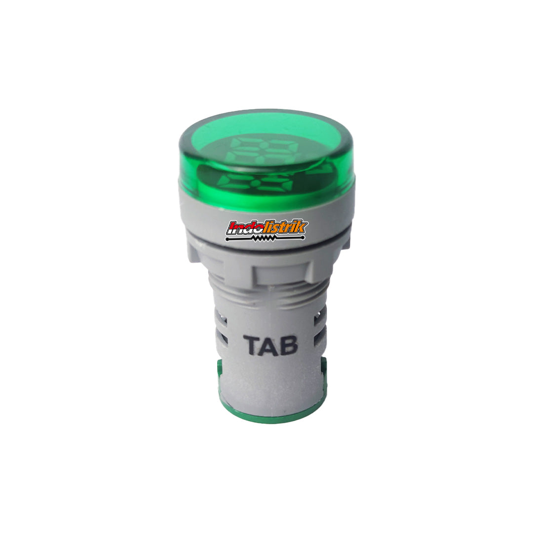 Lampu Indikator Panel LED 22mm Hijau AC 50-500V Pilot Lamp TAB