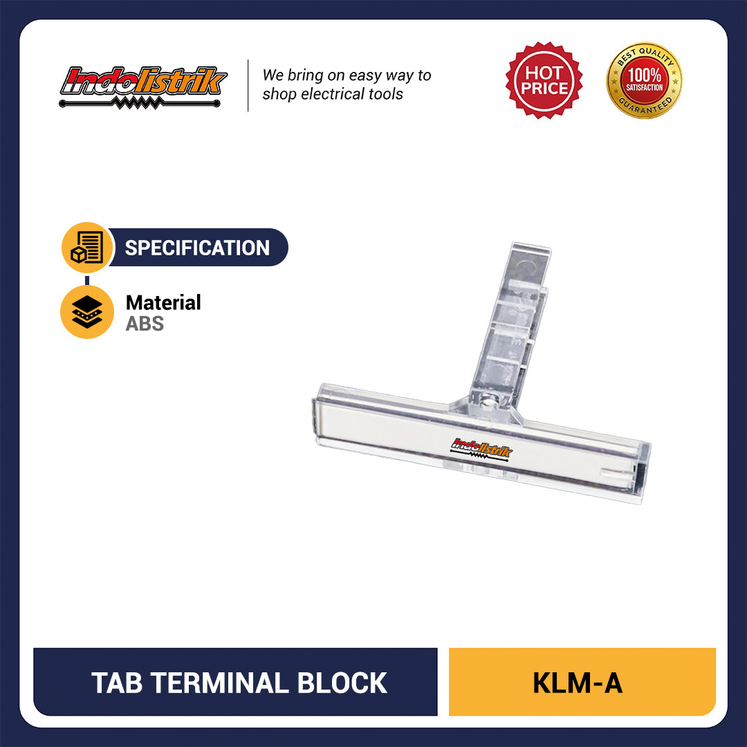 End Plate Terminal Block TAB KLM-A Penutup Terminal Panel Listrik Transparan