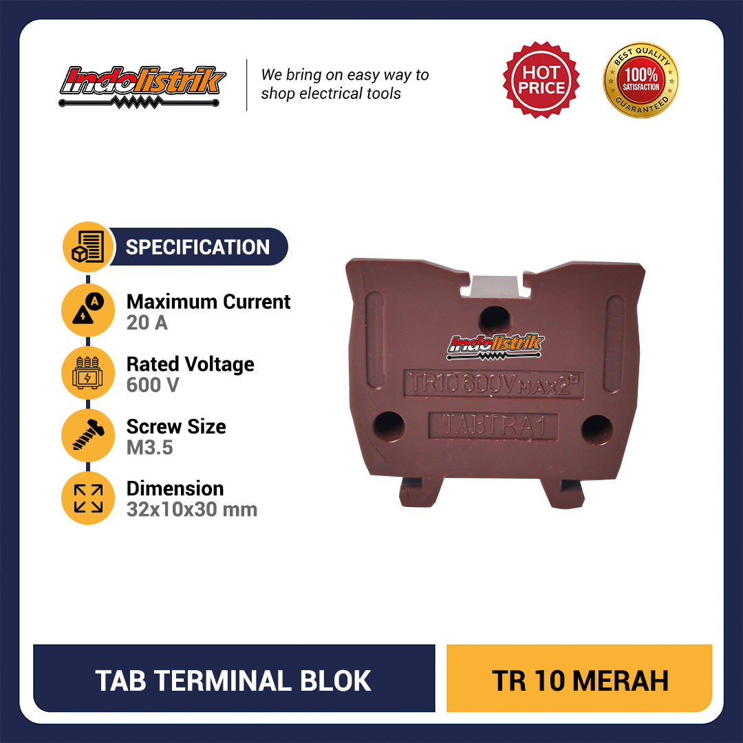 TAB Terminal Block TR 10 Coklat (model Kasuga)