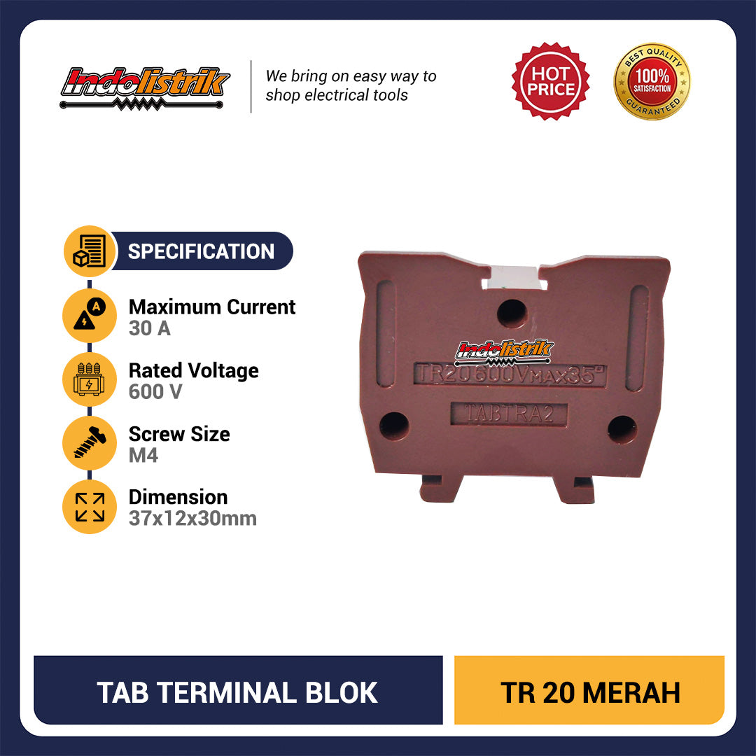 TAB Terminal Block TR 20 Coklat (model Kasuga)