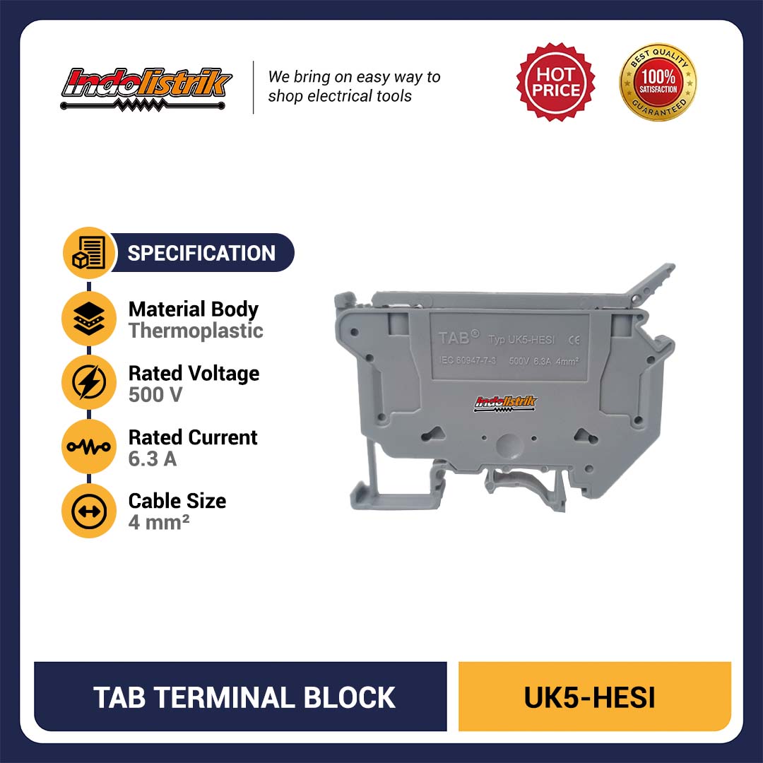 Terminal Block Sekring TAB UK5-HESI Fuse DIN Rail Panel