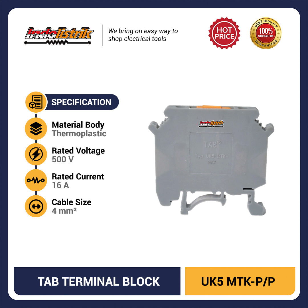Terminal Block UK5 MTK P/P TAB Rel DIN Konektor Kabel Panel Listrik