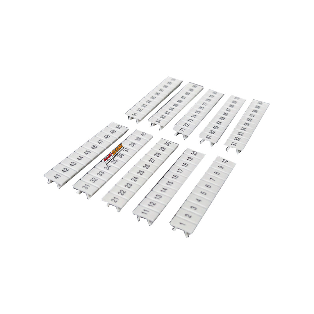 Marker Kabel ZB5 1-100 Penanda Nomor Terminal Block Panel Listrik Nylon Tebal Tidak Mudah Pudar