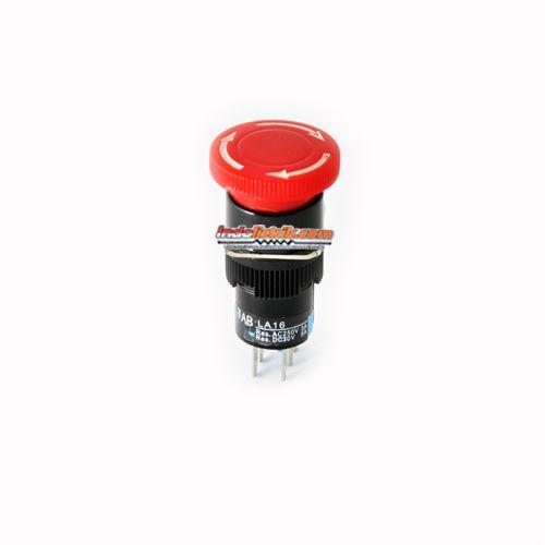 TAB Emergency Push Button Push Lock 16mm LA16Y-22ZS Merah