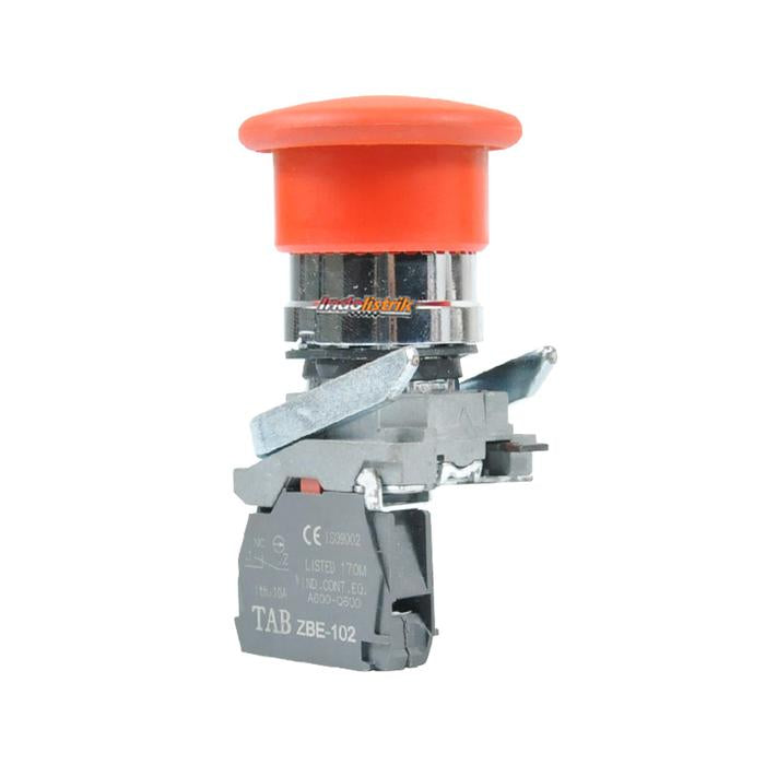 TAB Emergency Push Button Spring Return LAY4-BC42 Merah