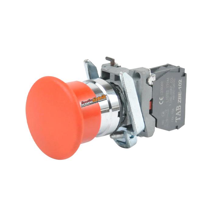TAB Emergency Push Button Spring Return LAY4-BC42 Merah