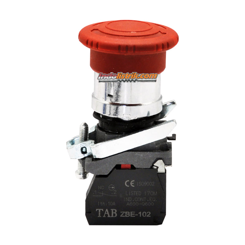TAB Emergency Push Button Push Lock LAY4-BS542 Merah