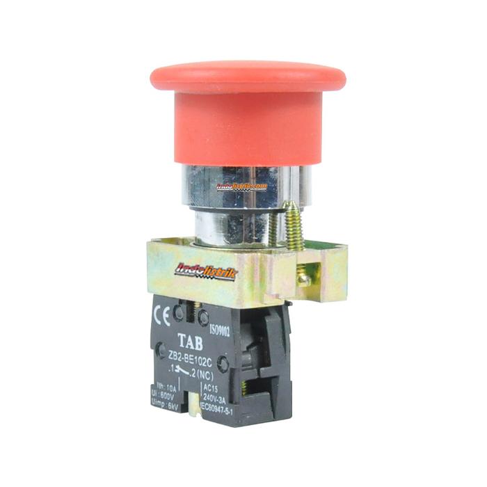 TAB Emergency Push Button Spring Return LAY5-BC42 Merah