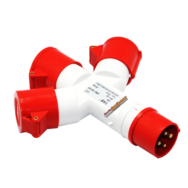 TAB Industrial Plug dan Socket Cabang 3 Type 1014 ( 4Pin x 16 Amp )