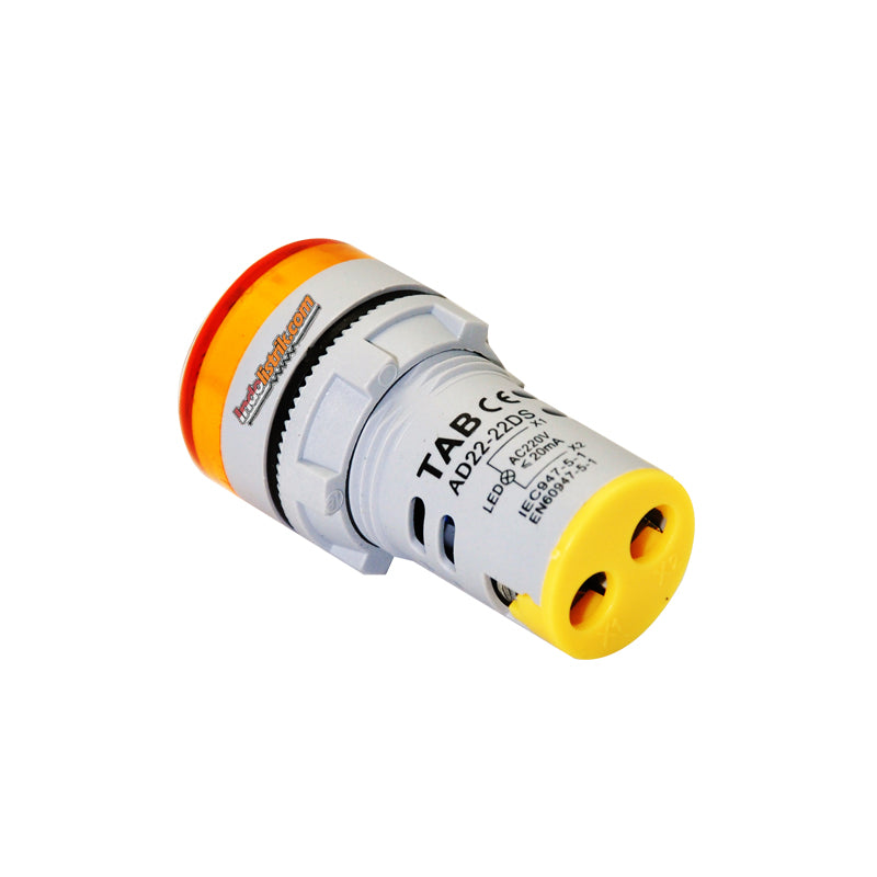 TAB Pilot Lamp LED 22mm AD22 (Abu) 22DS 220V AC Kuning